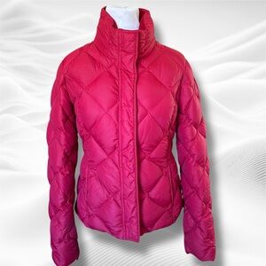 NWOT Eddie Bauer Goose Dow Red EB700 Quilted Puffer Jacket Size Small